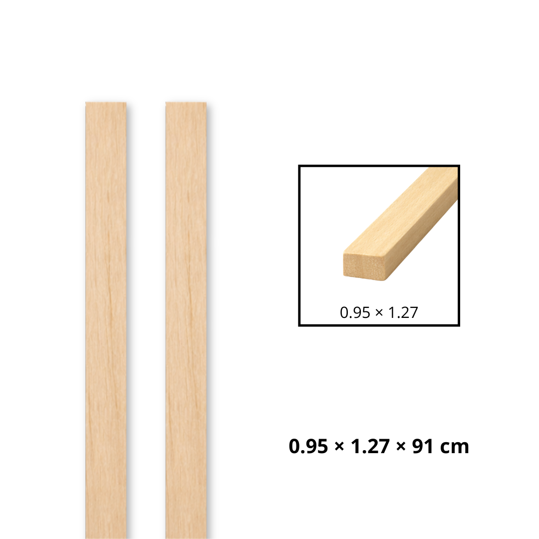 Morris Art Palillo Rectangular Balsa 3/8 _ 1/2 _ 36" (0.95 _ 1.27 _ 91 cm)