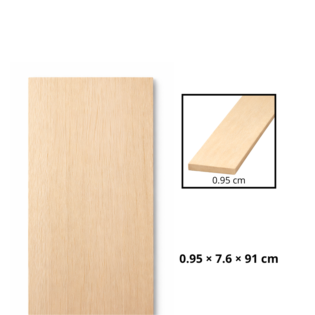 Morris Art L‡mina Balsa 3/8 _ 3 _ 36" (0.95 _ 7.6 _ 91 cm)