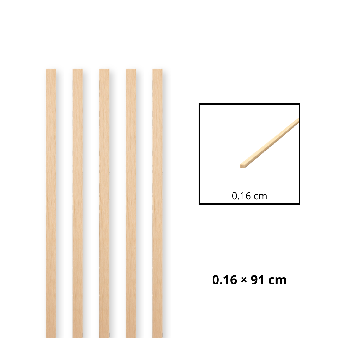 Morris Art Palillo Cuadrado Balsa 1/16 _ 36" (0.16 _ 91 cm)